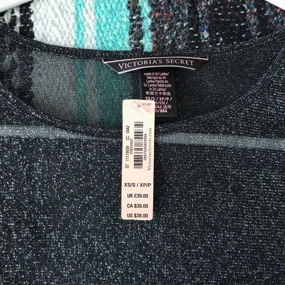 Victoria’s Secret mesh glitter shirt size XS/S